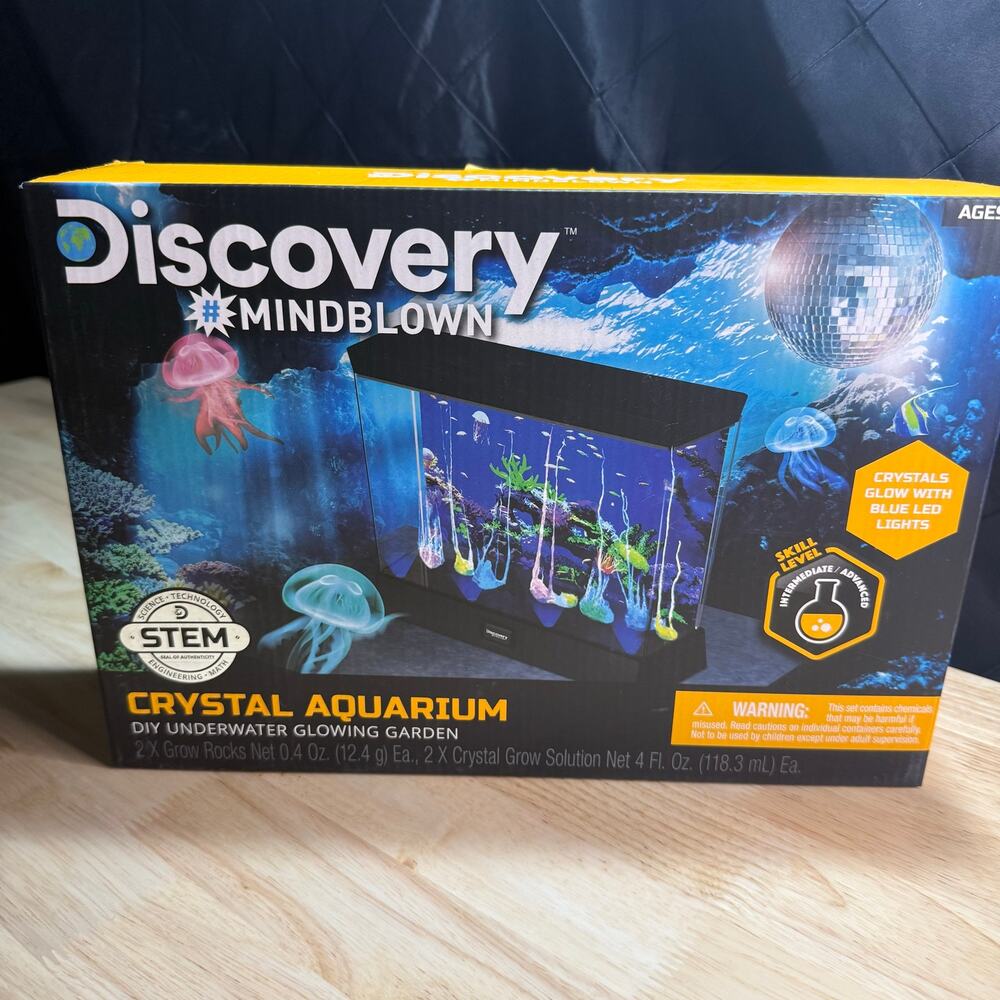 Discovery #Mindblown Crystal Aquarium Underwater Crystal Garden Kit-NEW
